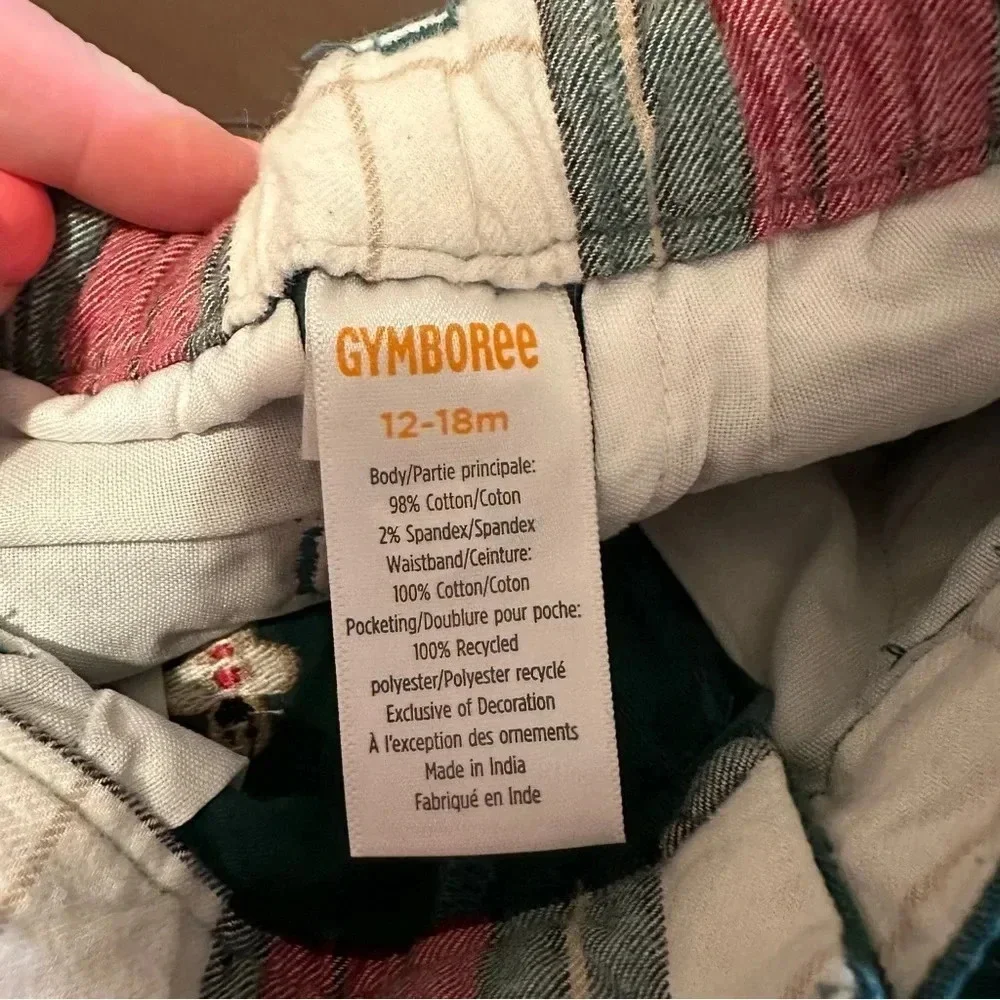 Gymboree Boys Pants Gingerbread Embroidered Pants Size 12-18mo